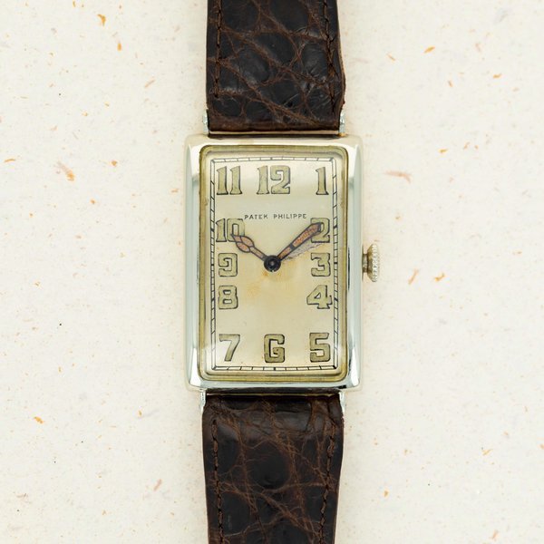Patek Philippe Patek Philippe Ref 10 White Gold Rectangular Deco Watch 