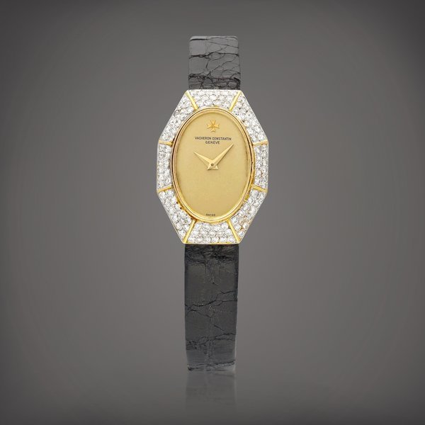 Vacheron Constantin A yellow gold and diamond-set wristwatch, Circa 1980 | 江詩丹頓 | 黃金鑲鑽石腕錶，約1980年製