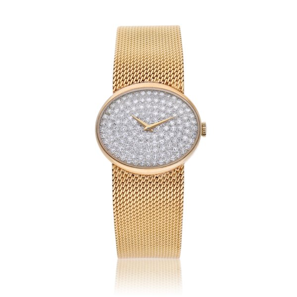 Baume & Mercier Reference 37062T, A yellow gold and diamond-set bracelet watch, Circa 1990