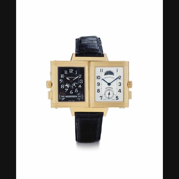 Jaeger-Lecoultre Jaeger-LeCoultre. A Fine Limited Edition 18k Pink Gold Reversible Double-Dialled Dual and World Time Wristwatch SIGNED JAEGER-LECOULTRE, REVERSO GEOGRAPHIQUE, NO. 126/500, REF. 270.2.58, CIRCA 2000