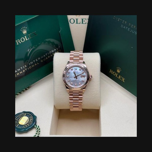Rolex Rolex Lady-DatejustNEW 2026 Mother of Pearl Diamond Dial 18K Everose Gold Fluted President