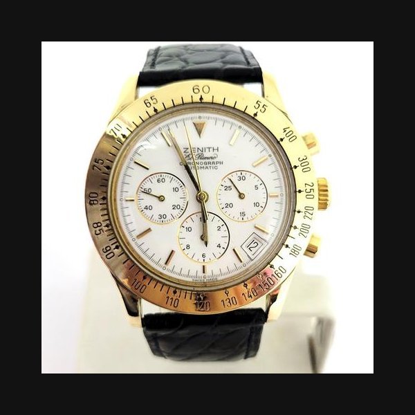 Zenith ZenithMens Solid & Heavy 18k ZENITH EL PREMERO Chronograph Watch 06-0050-400 EXLNT