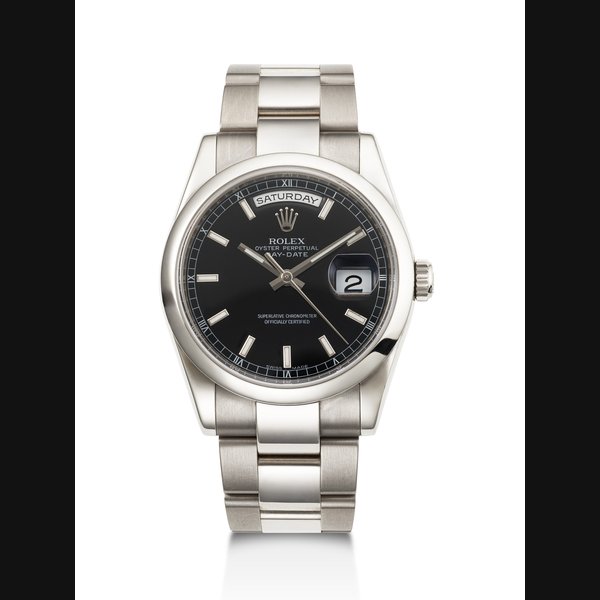 ROLEX, WHITE GOLD 'DAY-DATE', REF. 118209 SERIAL NO. V097508