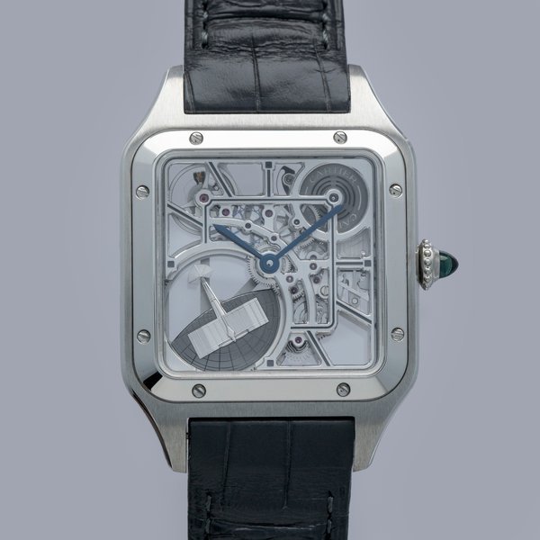 Cartier Cartier Santos Dumont Skeleton Microrotor Demoiselle WHSA003 Steel