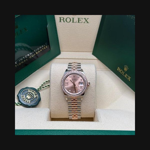 Rolex Rolex Lady-DatejustNEW 2024 Pink Star Diamond Dial Two Tone Rose Gold Diamond Bezel Jubilee