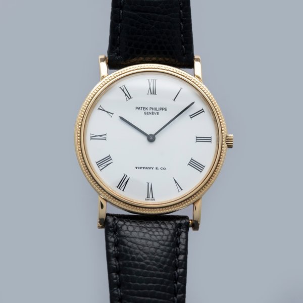 Patek Philippe Patek Philippe Calatrava 3520D Hobnail Bezel 18k YG Retailed by Tiffany & Co.