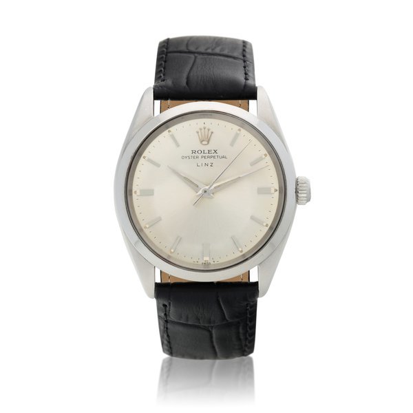 Rolex Reference 5552 Oyster Perpetual | Retailed by Linz: A stainless steel automatic wristwatch, Circa 1964 · 5552