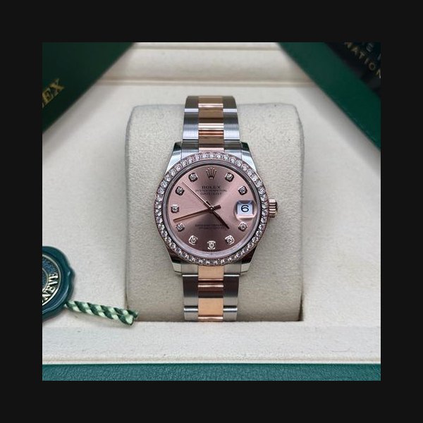 Rolex Rolex Lady-Datejust31 NEW 2026 Rose Pink Diamond Two Tone Rose Gold Diamond Bezel Oyster Bracelet