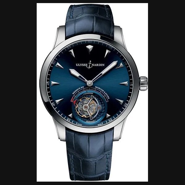 Ulysse Nardin Ulysse Nardin Classico Ulysse Anchor Tourbillon 18K White Gold Mens Watch, Preowned-1780-133/93
