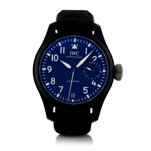IWC Reference IW5020-01 Big Pilot Top Gun | A ceramic and titanium automatic wristwatch with date and power reserve indication, Circa 2017