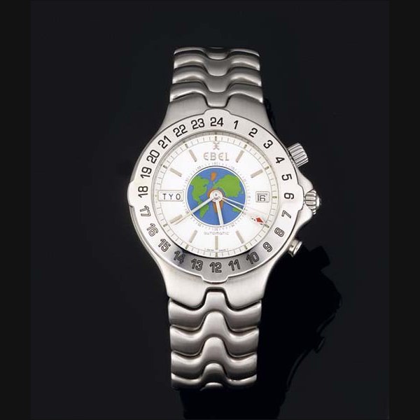 Ebel Ebel. A Stainless steel Automatic Centre Seconds World Time Wristwatch on Bracelet with date indication SIGNED EBEL SPORTWAVE, CASE NO 9122641, 95500212, CIRCA 2000