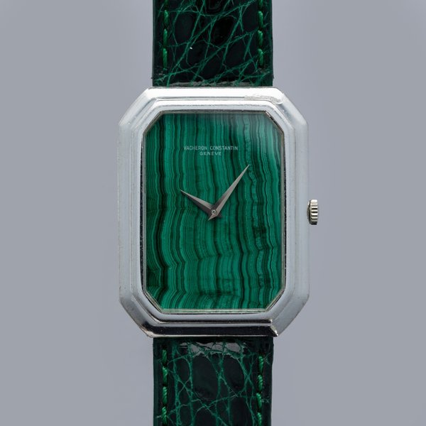 Vacheron Constantin Vacheron Constantin Jumbo Rectangular Manual Wind 2077 Malachite Dial 18k WG