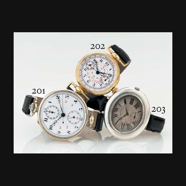 UNIVERSAL WATCH. A RARE LARGE 18K GOLD SINGLE-BUTTON CHRONOGRAPH WRISTWATCH SIGNED UNIVERSAL WATCH, CASE NO. 500511, CIRCA 1930