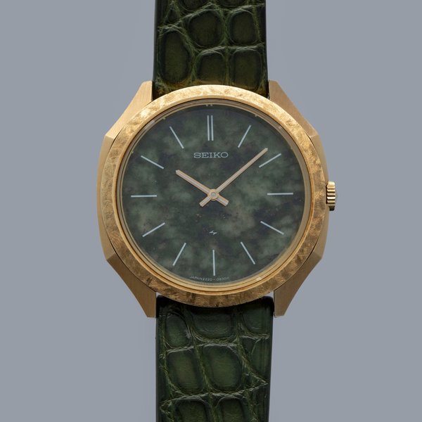 Seiko SEIKO CHARIOT 2220-0340 "Pre-Credor" Jade Dial 18k YG · 2220-0340
