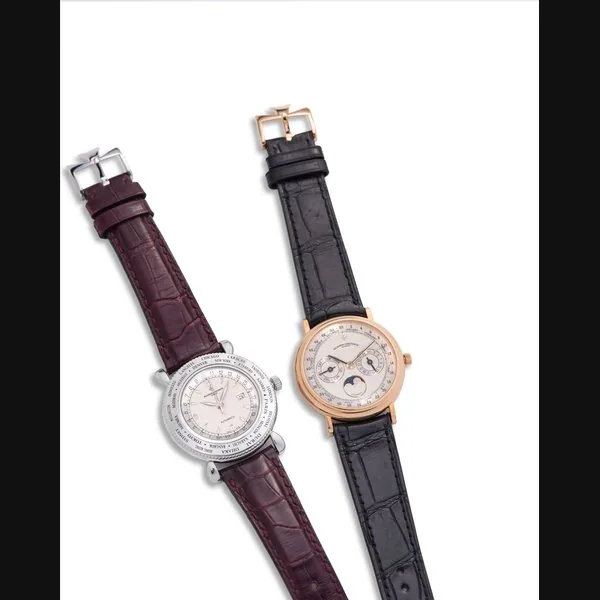 Vacheron Constantin. A limited edition 18K white gold automatic world time calendar wristwatch World Time Evasion, No.19/100, Case No.739852, Movement No.803340, Circa 2000