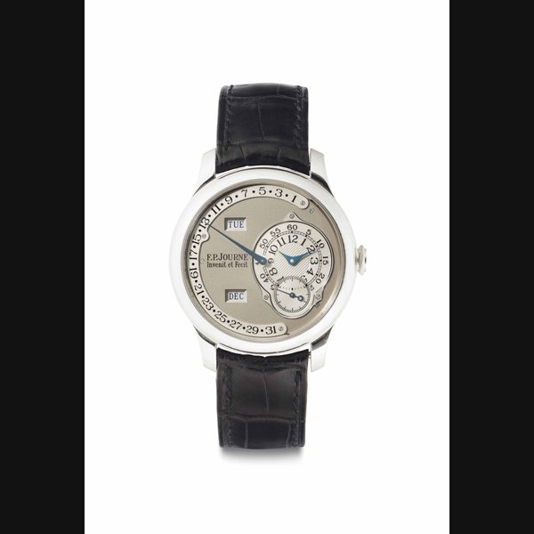 F.P.Journe. A Fine and Rare Platinum Automatic Annual Calendar Wristwatch with Retrograde Date Signed F.P.Journe, Invenit Et Fecit, Octa Calendar, No. 347-Q, Circa 2007
