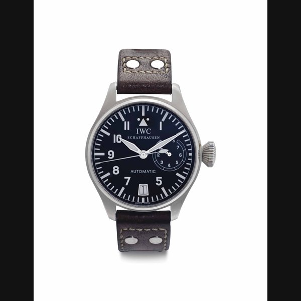 IWC. A Large Stainless Steel Automatic Pilot's Wristwatch with Center Seconds, Date and 7-days Power Reserve SIGNED IWC SCHAFFHAUSEN, AUTOMATIC, DIE GROSSE FLIEGERUHR, BIG PILOT MODEL, CASE NO. 2'891'573, CIRCA 2000