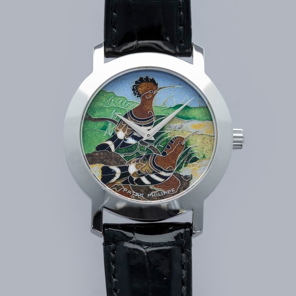 Patek Philippe Patek Philippe Calatrava 5075G-016 Cloisonne Enamel Birds of Paradise Upupa Epops 18k WG