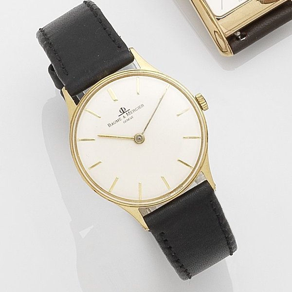Baume & Mercier. An 18k gold manual wind wristwatch Ref:35107, Case No.396833, Circa 1980