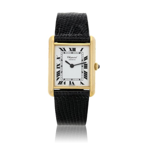 Chopard Reference 2111 1 Tank Francaise  A yellow gold rectangular wristwatch, Circa 1980