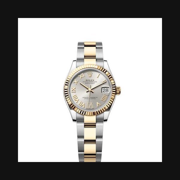Rolex Rolex Datejust31 Silver Roman Diamond Dial Two Tone Yellow Gold Fluted Bezel Oyster Bracelet