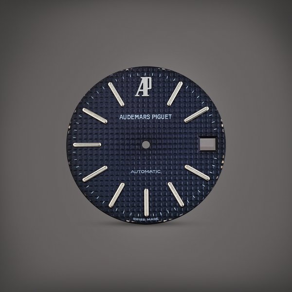 Audemars Piguet Royal Oak, reference 14802ST     Cadran tapisserie bleu gris |  Grey blue tapisserie dial