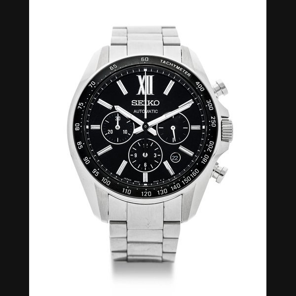 Seiko Seiko. A Stainless Steel "Brightz" Chronograph Bracelet Watch with Date, accompanied with maker's presentation box, guarantee card, instruction manual and additional two links · SDGZ011