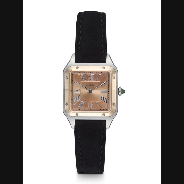 CARTIER, SANTOS DUMONT, A STEEL AND GOLD LIMITED EDITION MANUAL-WINDING WRISTWATCH MADE FOR CHINA CASE NUMBER: 4298 387737CX