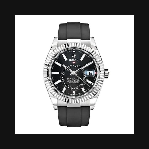 Rolex Sky-Dweller336239 18K White Gold Black Index Dial Oysterflex Bracelet 42 mm