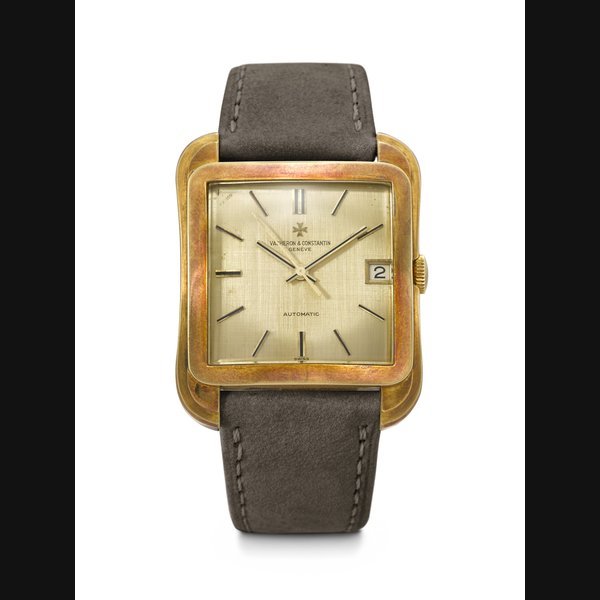 Vacheron Constantin VACHERON CONSTANTIN. A VERY RARE AND OVERSIZED 18K GOLD AUTOMATIC SQUARE SHAPED-WRISTWATCH WITH DATE REF. 6440, MOVEMENT NO. 643'912, CASE NO. 443'712, MANUFACTURED IN 1973
