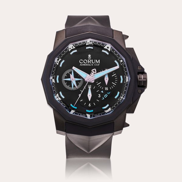 Corum Reference 01.0045 Admiral's Cup Challenge 48 'Black Flag' | A limited edition PVD-coated titanium automatic chronograph wristwatch with date, Circa 2008