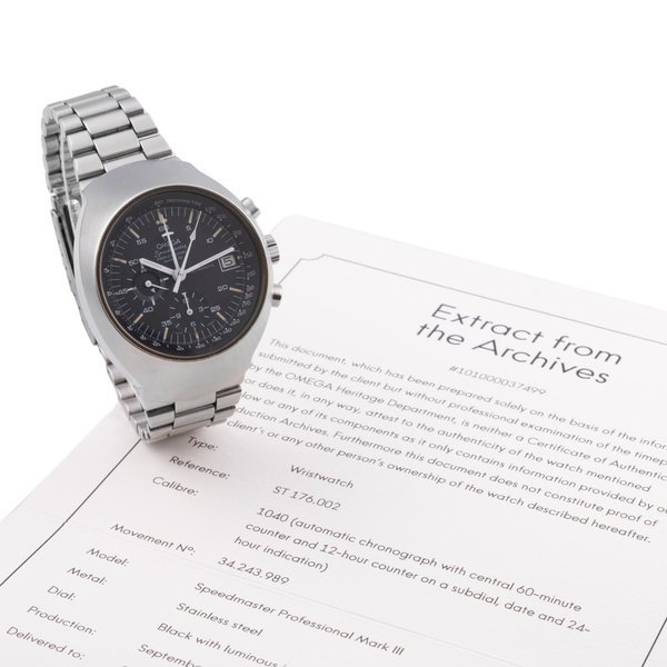 Omega Omega Ref 176 002 Speedmaster Mark Iii · 176