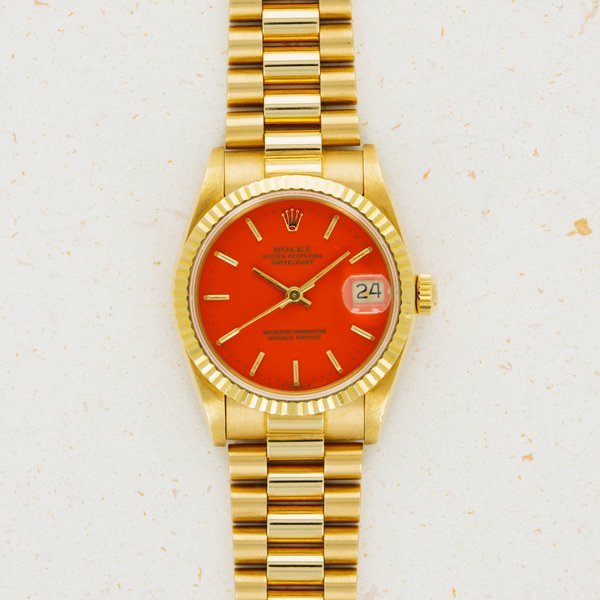 Rolex Rolex Datejust 68278 Ladies President Orange Stella Dial · 68278