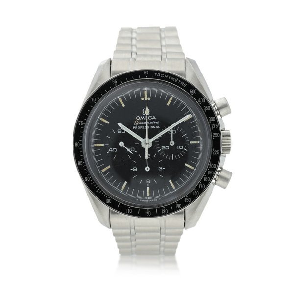 Omega Reference 145.022 Speedmaster  A stainless steel chronograph wristwatch with bracelet, Circa 1974