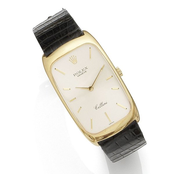 Rolex. An 18K gold manual wind wristwatch Cellini, Ref:4108, Serial No.690****, Sold 15th September 1986