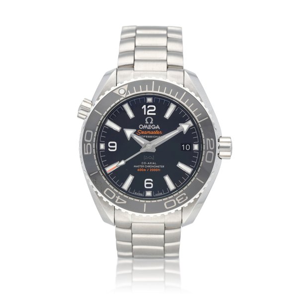Omega Seamaster Planet Ocean reference 215.30.40.20.01.001 A Stainless steel automatic master chronometer wristwatch with helium escape valve and date, circa 2018