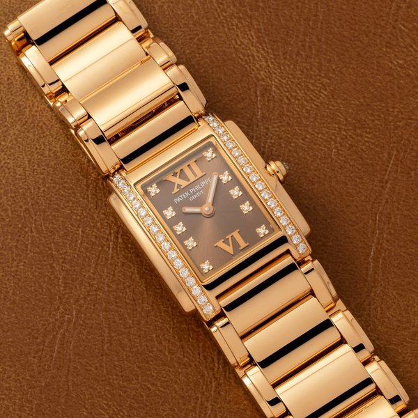 Patek Philippe Patek Philippe 'Chocolate Dial' Diamonds Twenty-4