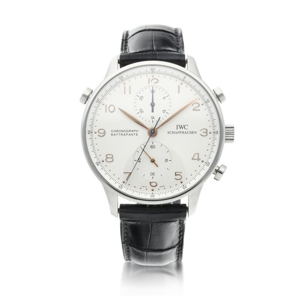 IWC Reference 3712 Portugieser Chrono-Rattrapante A stainless steel split-seconds chronograph wristwatch, Circa 2000, Price & Market Data