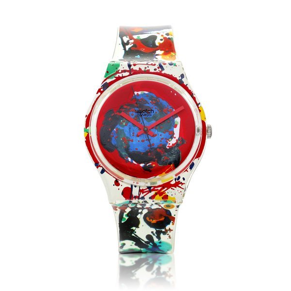 Swatch Reference GZ123 | A limited edition resin watch, Made from the design of Sam Francis, Circa 1992 | 型號GZ123 | 限量版腕錶，由 Sam Francis 的設計而製，約1992年製 · GZ123