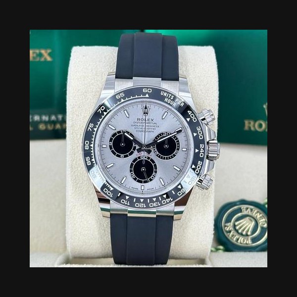 Rolex DaytonaWhite tag Ghost Grey Silver Daytona Gold Oysterflex Ref. 126519LN-0006