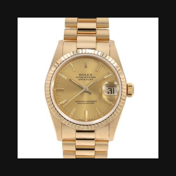 Rolex Rolex Datejust68278 Champagne bar ENumber USED Boys (Unisex)