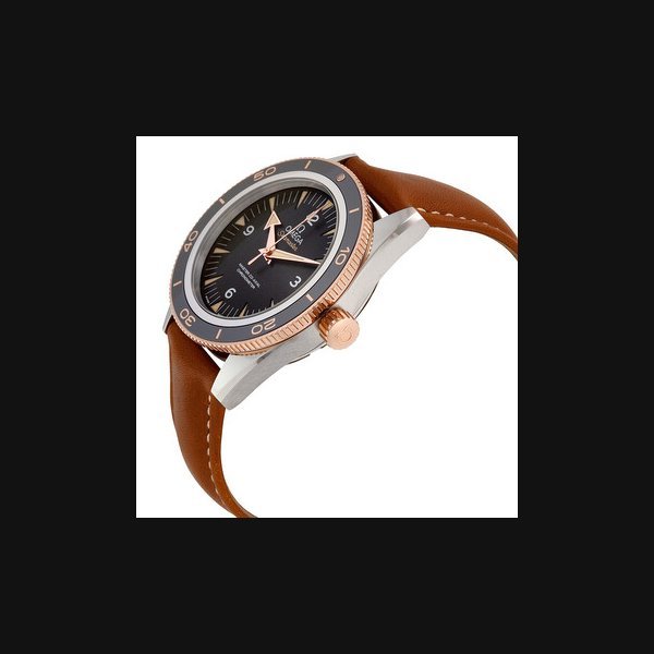 Omega OmegaSeamaster 300 Black Dial Brown Leather Men's Watch 233.22.41.21.01.002