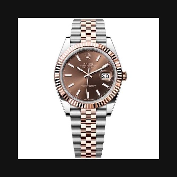Rolex Rolex Datejust41mm Chocolate Index Dial Two-Tone Rose Gold Steel Watch 126331, Price & Market Data