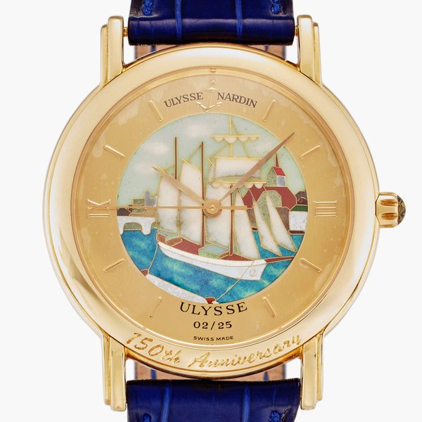 Ulysse Nardin Reference 131-77-9 San Marco | A limited edition yellow gold automatic wristwatch with cloisonné enamel dial, Circa 2000