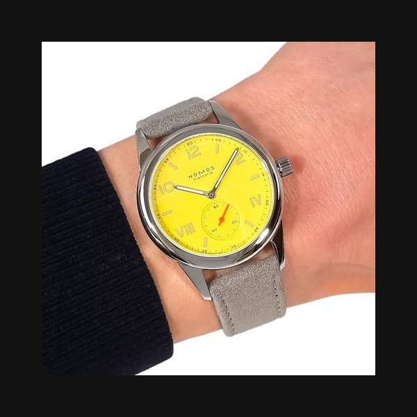NOMOS NOMOS Club Campus36mm Starlight Manual Winding Steel Case Velour Strap Sapphire Case Back New 2026 Never Worn Box and 2 Years Official Warranty