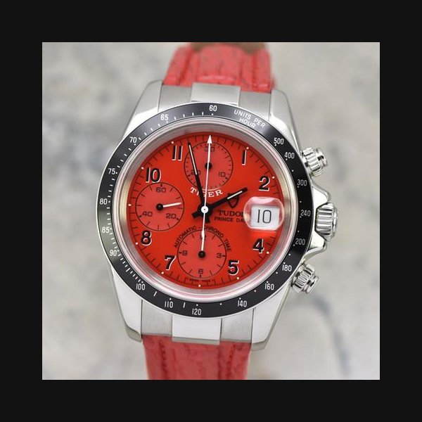 Tudor Tudor Prince DateRed Dial Chronograph Stainless Steel Automatic Watch 79260 Full Set / Mint Condition, Price & Market Data