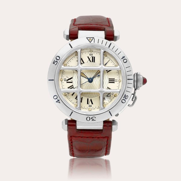 Cartier Pasha de Cartier | A limited edition stainless steel wristwatch with date, Made to commemorate the 150th anniversary of Cartier, Circa 1997 | 卡地亞 | Pasha de Cartier | 限量版精鋼腕錶，備日期顯示，為紀念品牌誕辰150週年而製，約1997年製