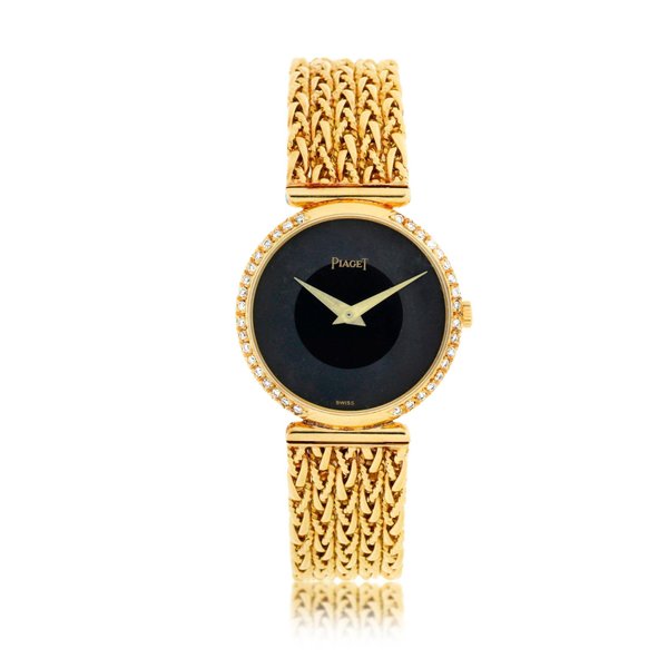 Piaget Reference 20052 P 50  A yellow gold and diamond-set bracelet watch, Circa 1980