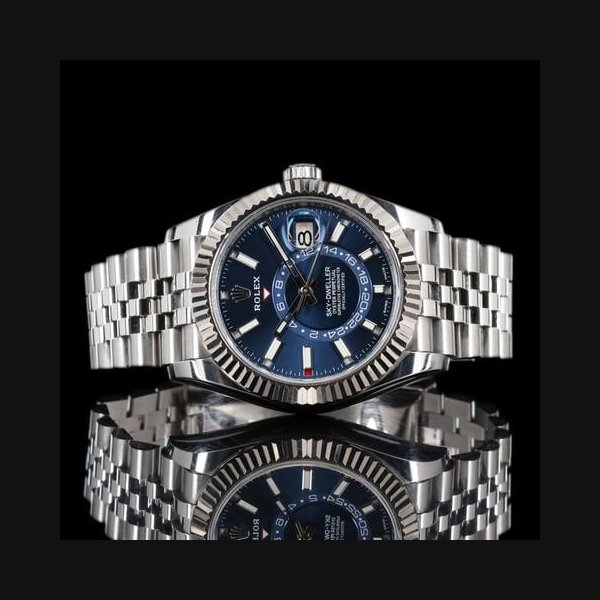 Rolex Sky-DwellerBlue Dial Fluted Jubilee 326934 FULL SET