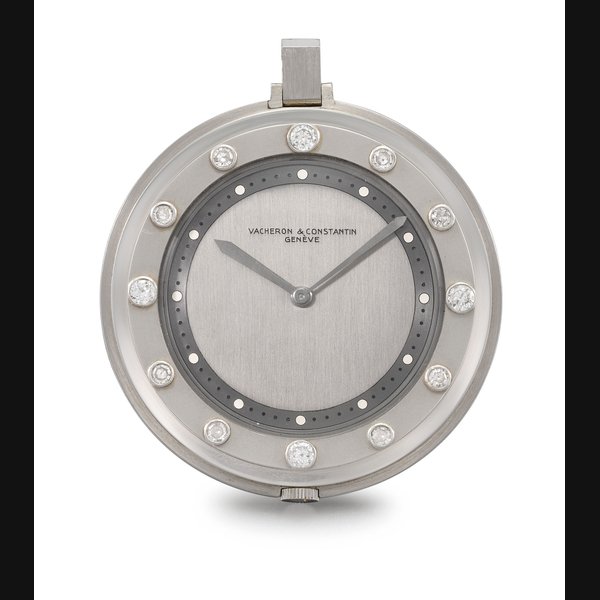 Vacheron Constantin. A very fine and possibly unique platinum and diamond-set openface keyless lever dress watch with three-tone silvered dial Signed Vacheron & Constantin, Genève, movement no. 355'097, case no. 260'830, manufactured in 1936